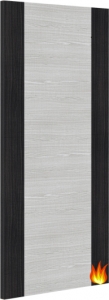 D102 Flush Internal Light Grey with Dark Grey Stiles 60 Minute Fire Door (FD60)